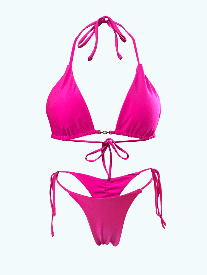 Biquíni sexy rosa vermelho