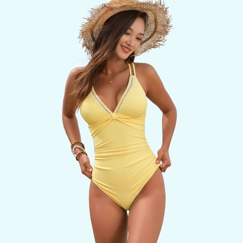Roupa de banho amarela