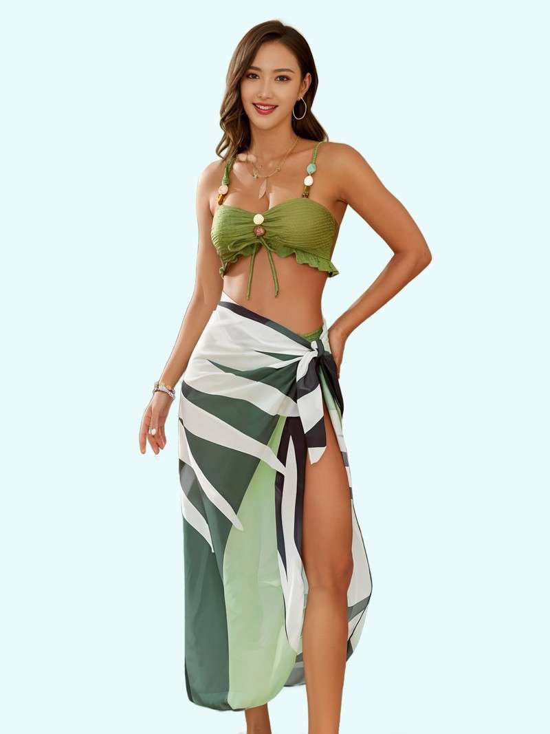 Roupa de banho de divisão de corda