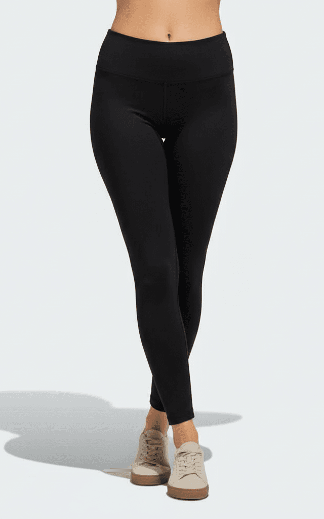 Leggings de Natação Comprimento Total Meias-Calças Performance Pretas.